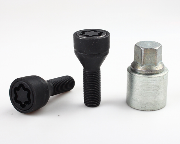 Zajišťovací šrouby SICUSTAR M12x1,5x28mm, kužel, klíč 17, černé