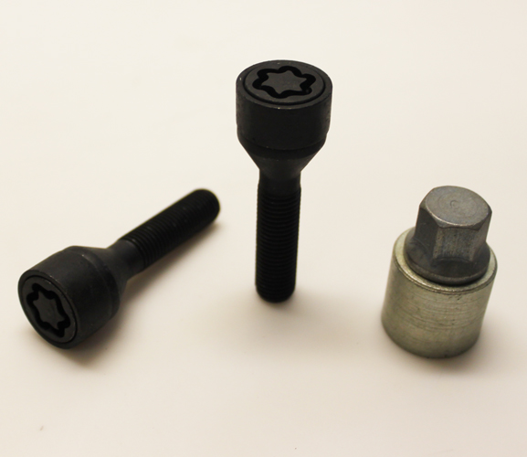 Zajišťovací šrouby SICUSTAR M12x1,5x40mm, kužel, klíč 17, černé