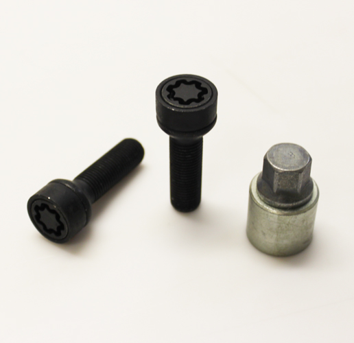 Zajišťovací šrouby SICUSTAR M14x1,5x42mm, kulová R13, klíč 17, černé