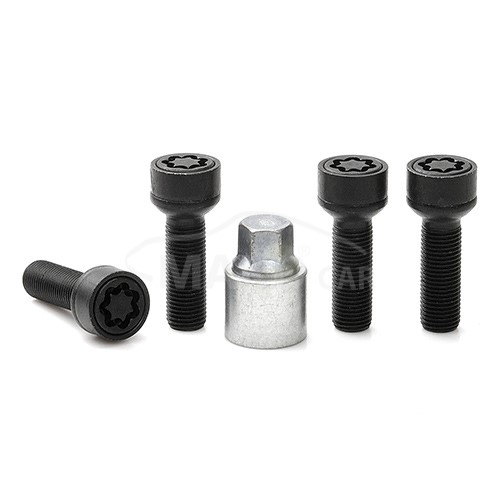 Zajišťovací šrouby SICUSTAR M14x1,5x45mm, koule R14, klíč 17, černé