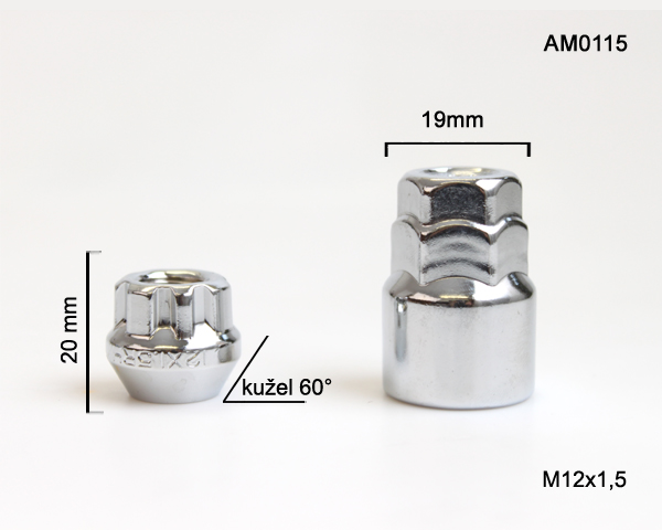 Zajišťovací matice M-BLOCKY M12x1,50mm otevřená, kužel, klíč 19/21