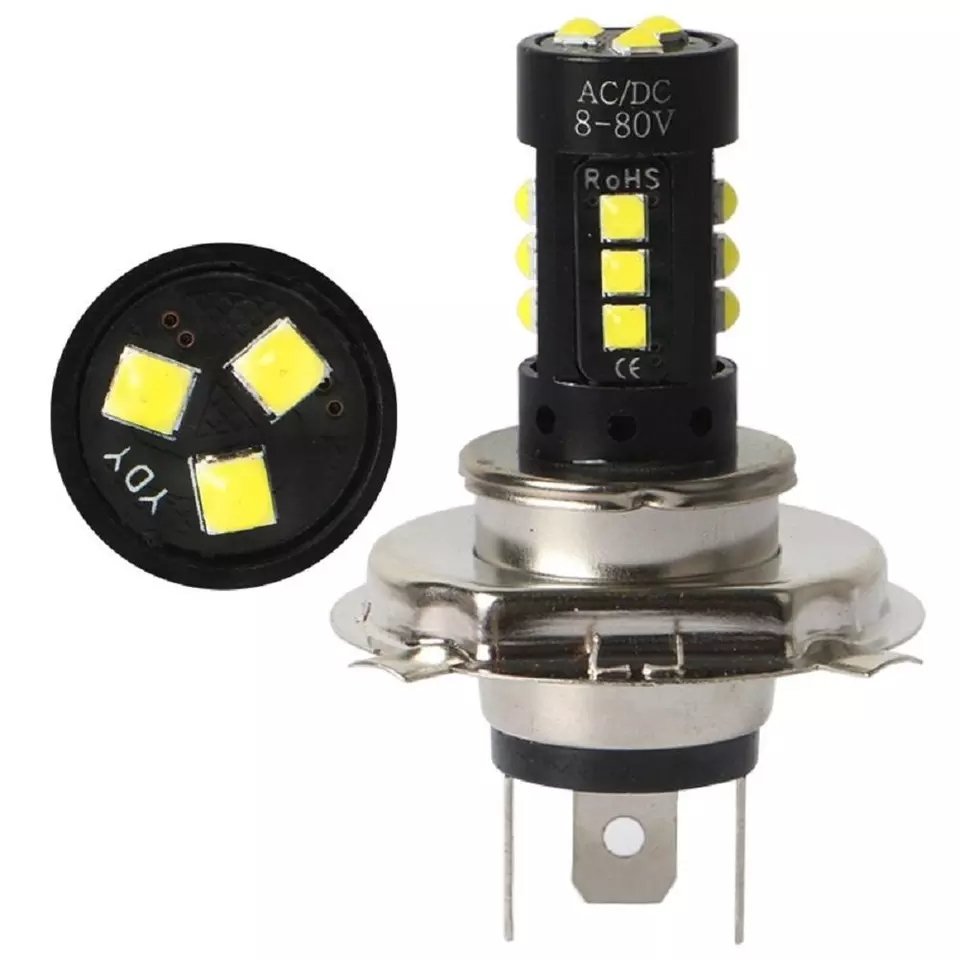LED autožárovka H4 12V, 15 SMD LED, 1ks