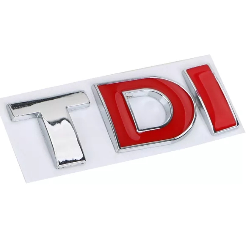 Samolepka 3D TDI, barva červená/chrom
