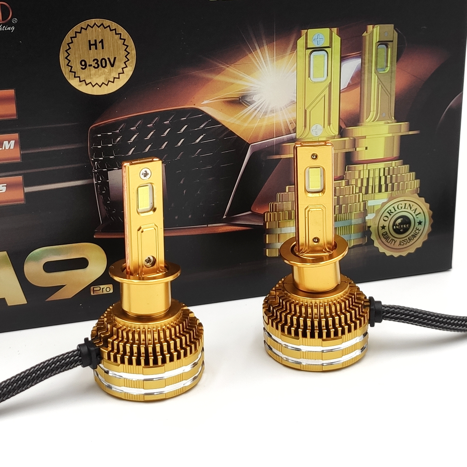 LED autožárovky H1 A9 COB canbus 40000lm 2x200W 6000K, sada 2ks 