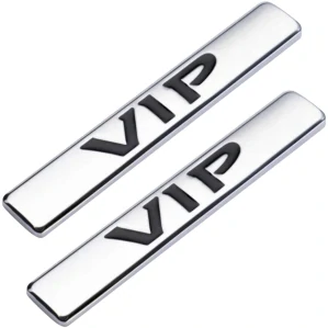 2x Samolepka 3D VIP, barva chrom