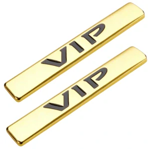 2xSamolepka 3D VIP, barva zlatá