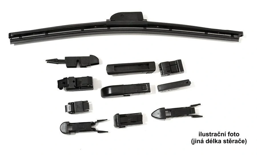 VÝPRODEJ: Stěrač HYBRID 380mm + 11 adaptérů TEFLON 