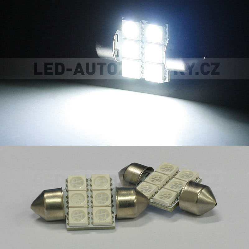 Sufitka bílá - Super Light, 6 SMD LED, 31mm 