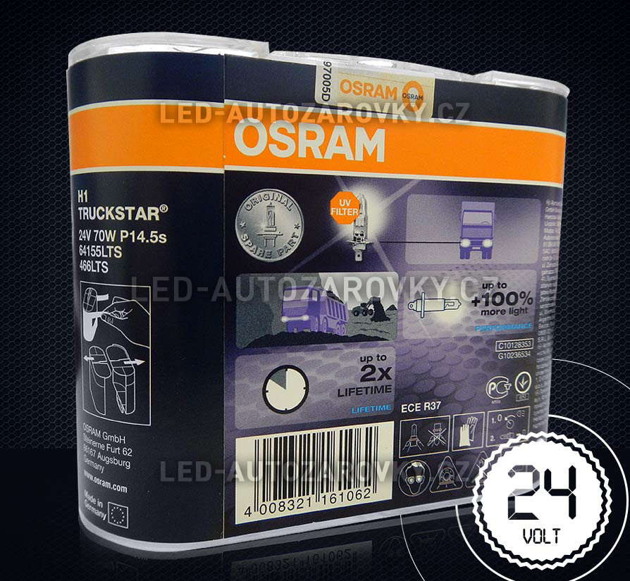 Autožárovky H1 OSRAM TruckstarPRO 70W -24V