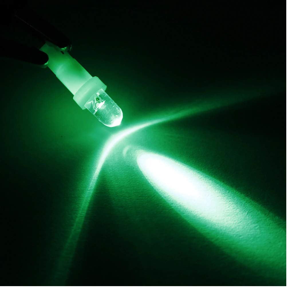 LED autožárovka zelená - osvětlení přístrojové desky, T5/12V/1,2W, sada 2ks