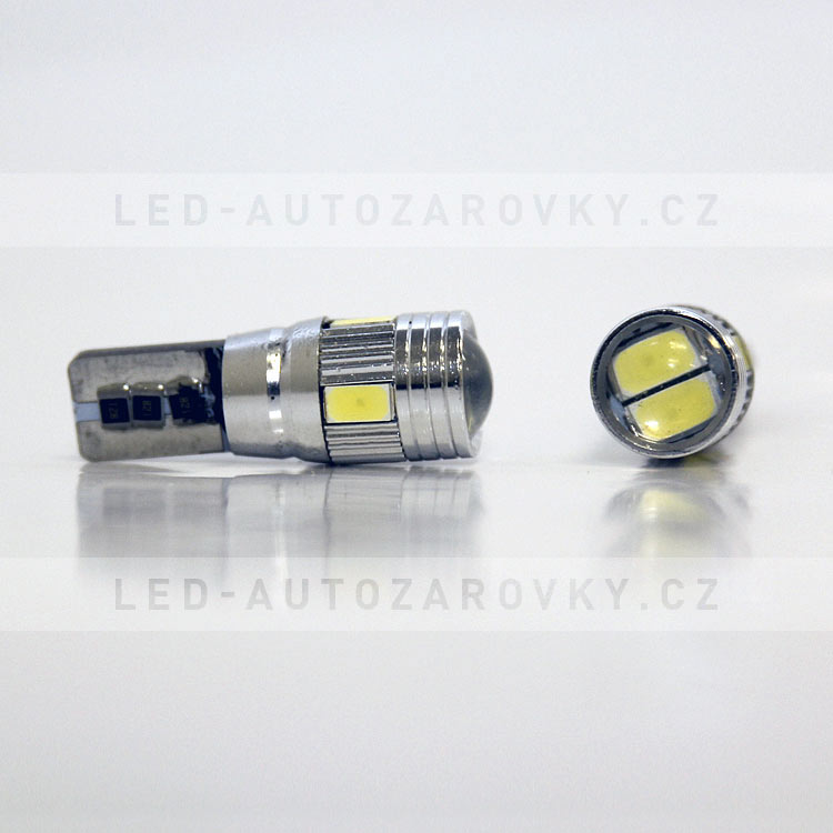 LED T10 (W5W), CAN-BUS, 6xSMD, bílé 1ks