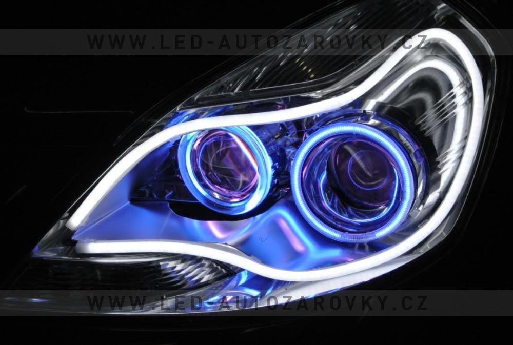 Flexibilní LED denní svícení, 12V, s funkcí blinkru, sada 2ks