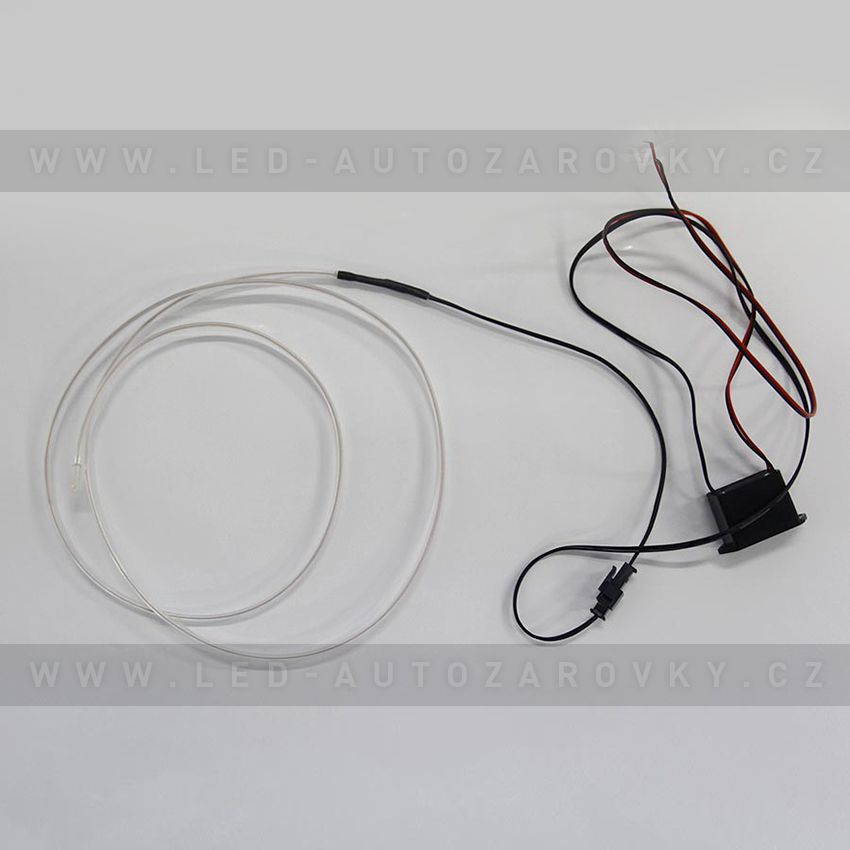 Svítící elektrický drát - kabel, 100cm, barva bílá, 12V