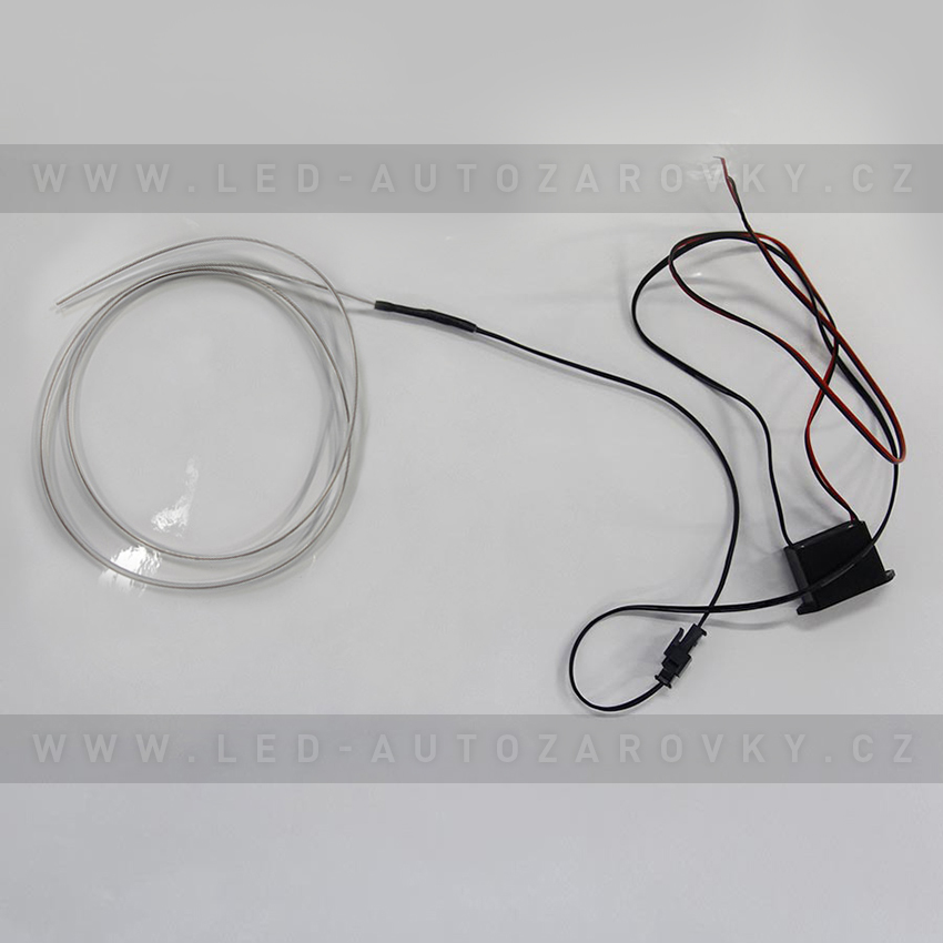 Akce - svítící LED drát, 3m, modrá ice barva, 12V