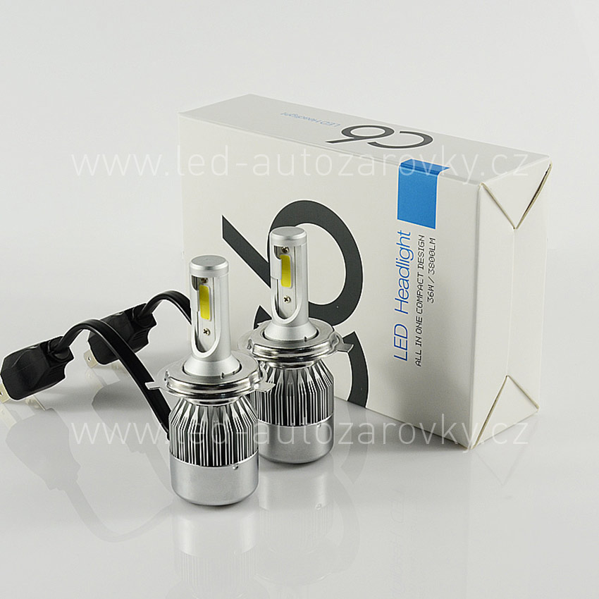 Akce - C6 H4 LED headlight 6000k 36w/3800lm 12v