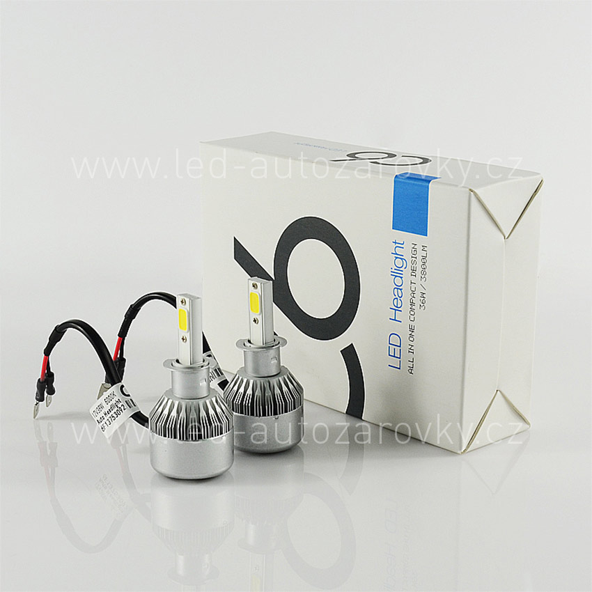 Akce - C6 H3 LED headlight H3 6000k 36w/3800lm 12v/24v