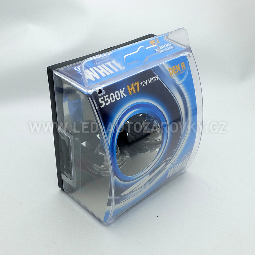 Žárovky H7 Super white 5500K, 100W, sada 2ks