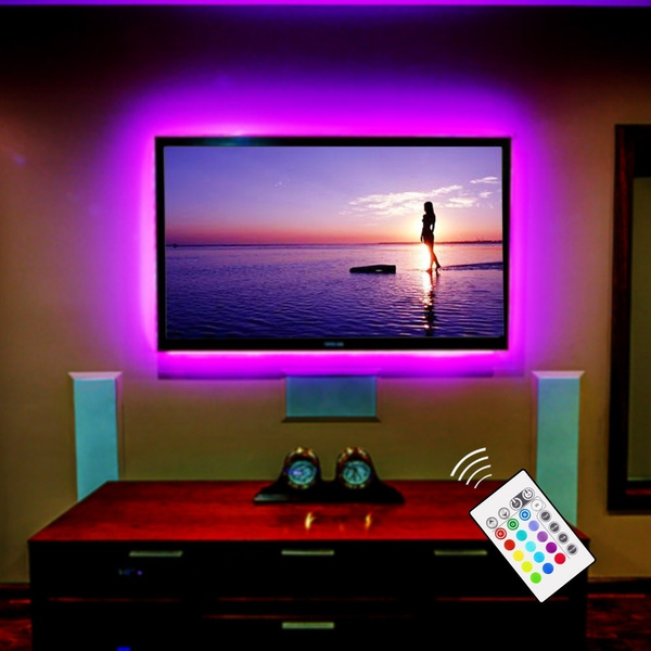 LED RGB světlo za TV a PC, délka 2m, dálkové ovládání, USB