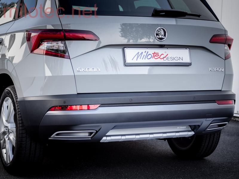 Difuzor zadního nárazníku, stříbrný matný - Škoda Karoq