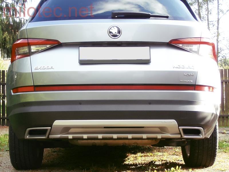 Dummy XL - koncovky výfuku, Alu Brush - Škoda Kodiaq
