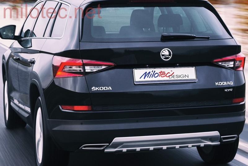 Dummy - koncovky výfuku, Alu Brush - Škoda Kodiaq