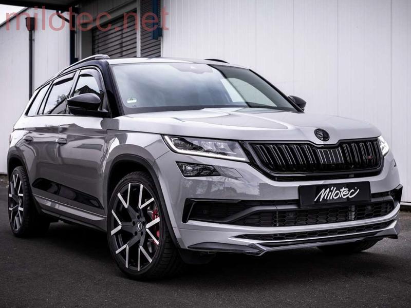 Přední spoiler, černý lesklý "klavírlak" - Škoda Kodiaq RS/Sportline