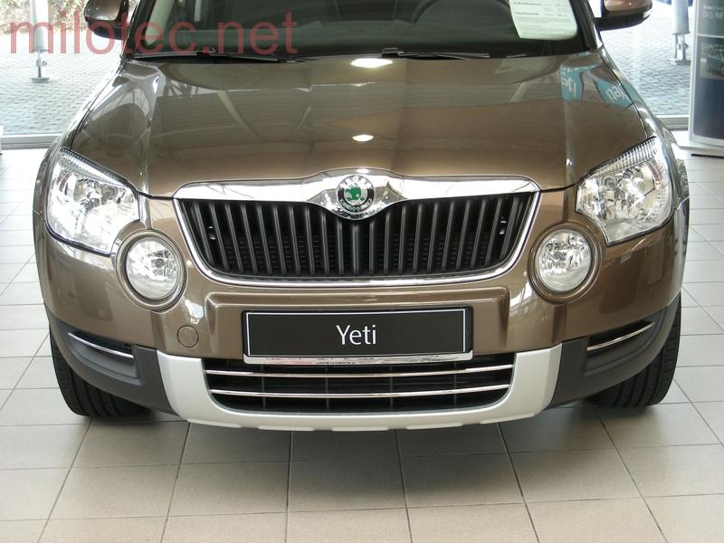 Lišty předního nárazníku, nerez - Škoda Yeti 