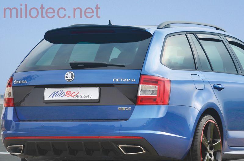 Převlek originálního spoileru RS, černý lesklý "klavírlak" - Škoda Octavia III. RS Combi
