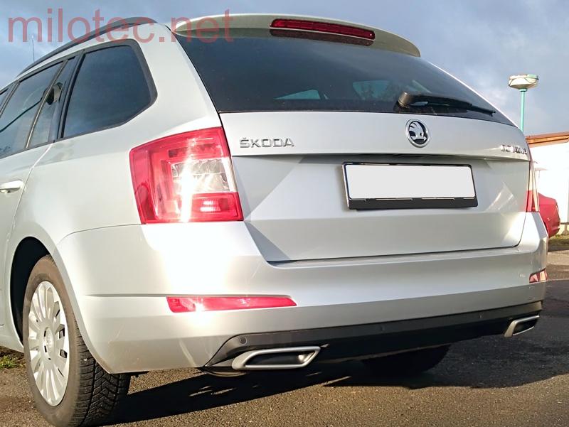 Dummy - koncovky výfuku, Alu Brush - Škoda Octavia III.