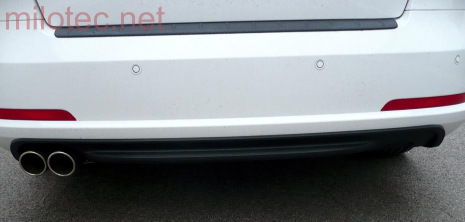 Difuzor zadního nárazníku, černý lesklý "klavírlak" - Škoda Octavia II. RS Facelift