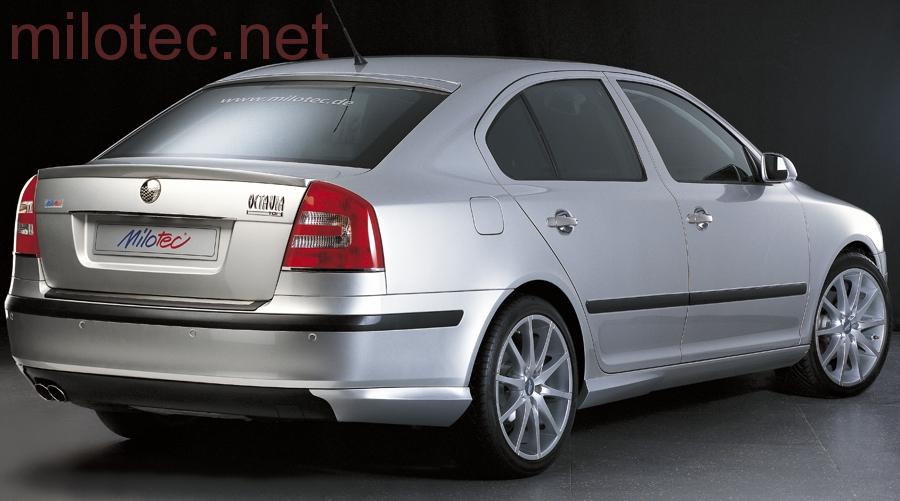 Spoiler zadní, černý lesklý "klavírlak" - Škoda Octavia II. Facelift Limousine