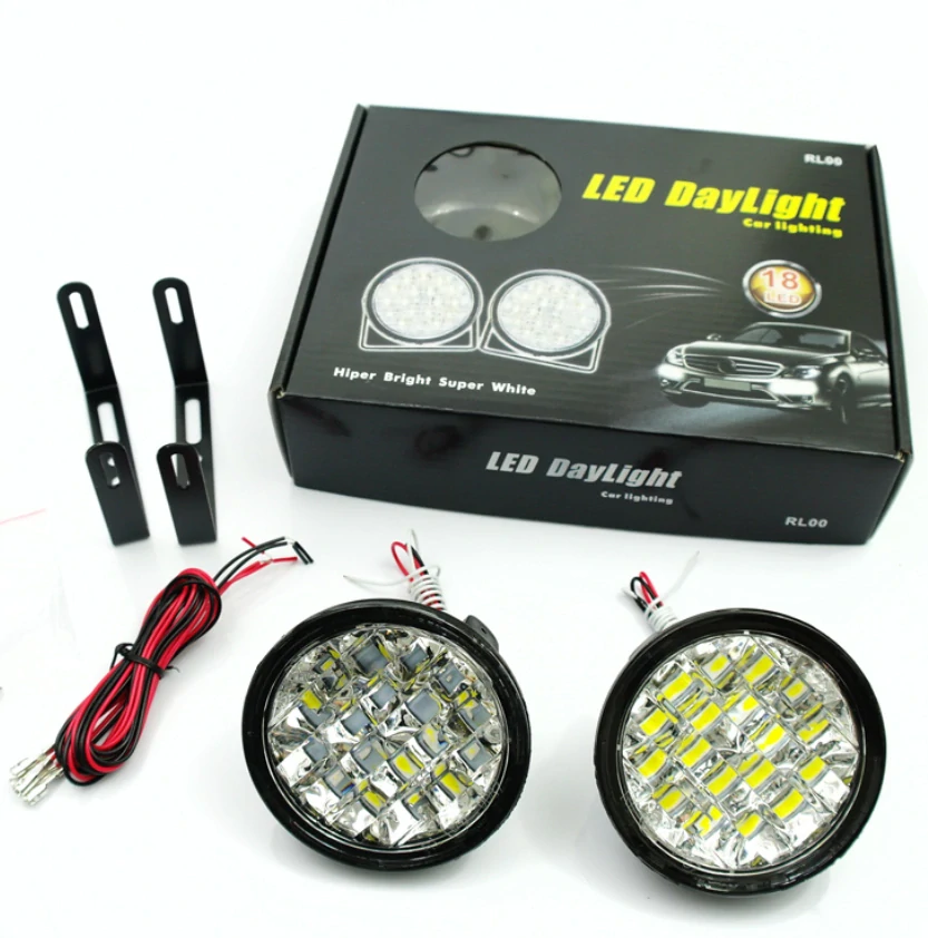 LED světla pro denní svícení 12/24V kulatá ø 90mm s homologací