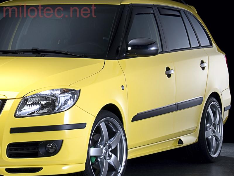 Rozšíření prahů, černá metalíza - Škoda Fabia II. Lim./Combi