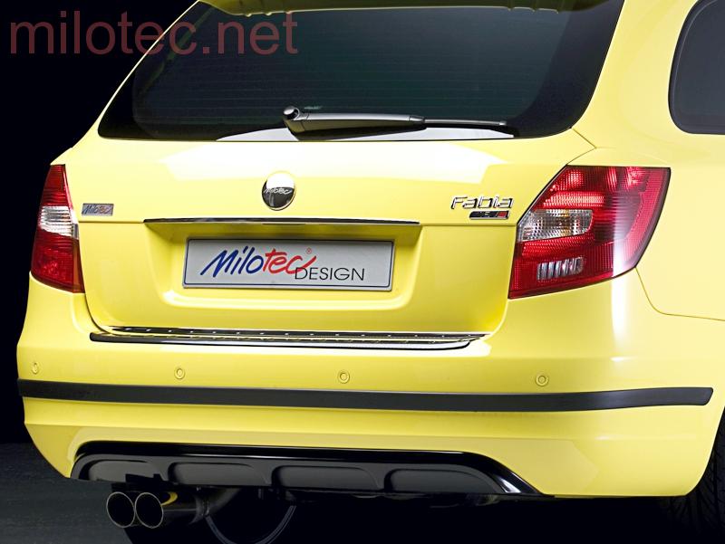 Difuzor zadního nárazníku, černý lesklý "klavírlak" - Škoda Fabia II. Combi