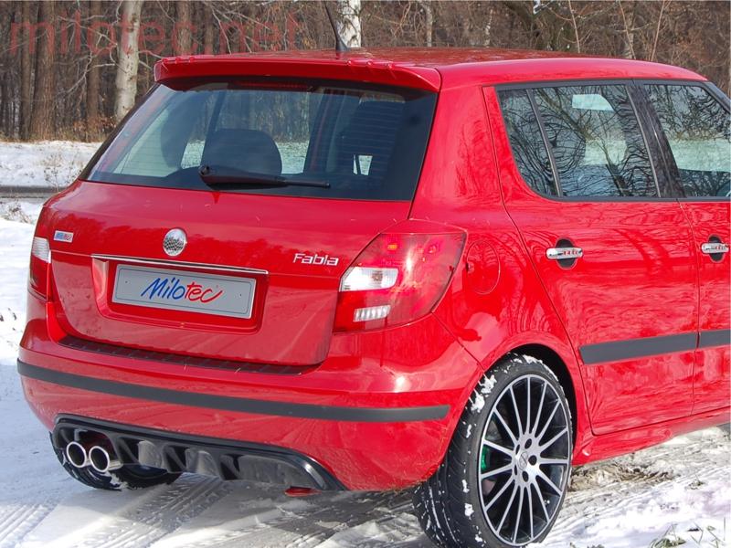 Střešní spoiler zadní, černá metalíza - Škoda Fabia II. Limousine