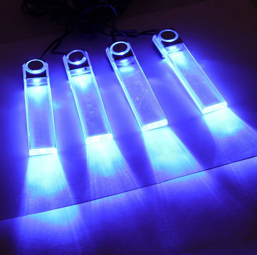 LED osvětlení do interiéru aut, barva modrá, 12V