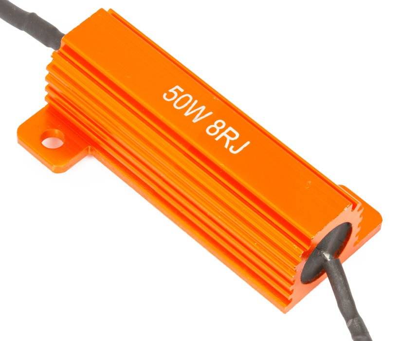 Univerzální odpor pro LED žárovku CAN-BUS 50W 8Ω s konektory 