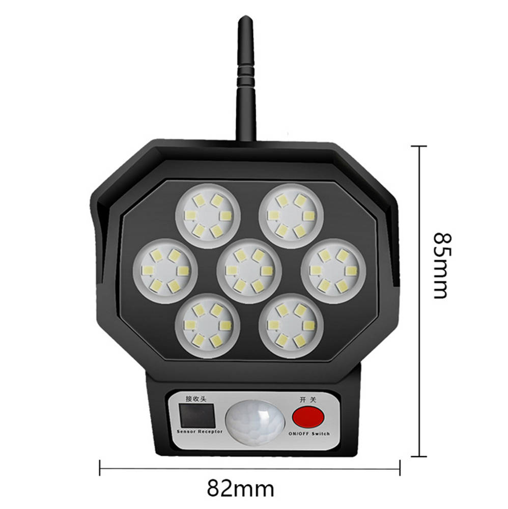 Solární LED světlo s pohybovým a soumrakovým senzorem 42 LED IP65 + dálkové ovládání