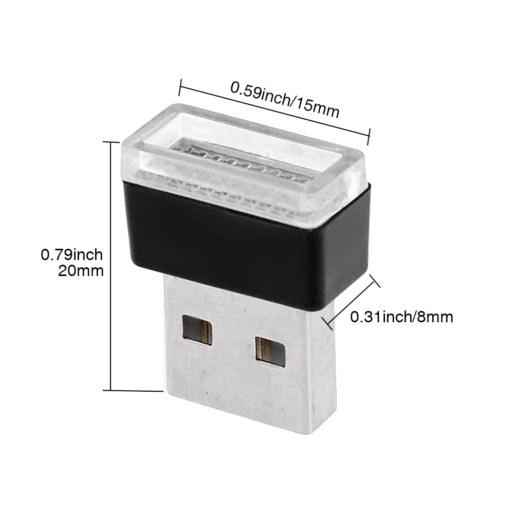 Mini USB LED světlo, barva červená