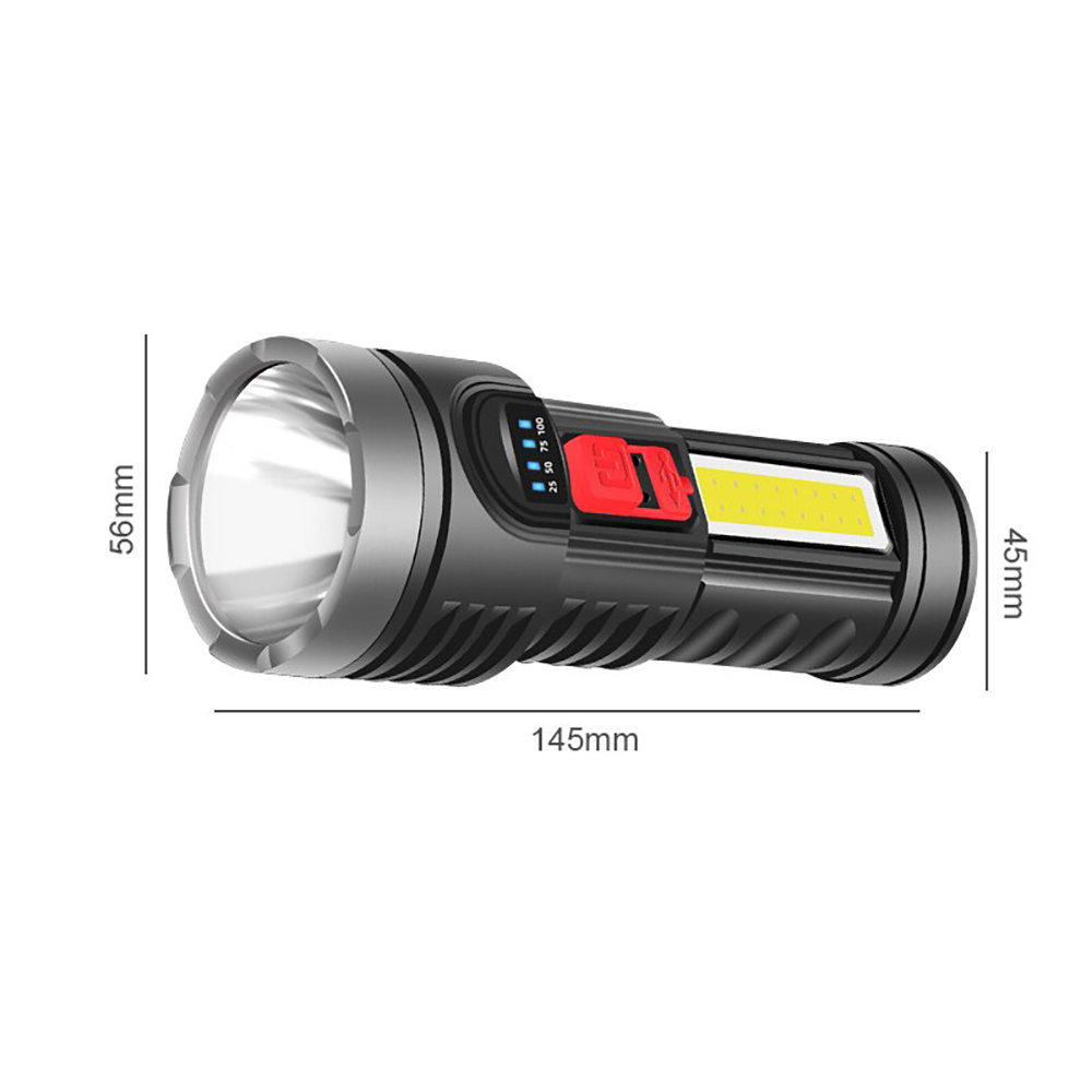 LED svítilna - baterka s vestavěnou dobíjecí baterií, 500lm 1200mAh 