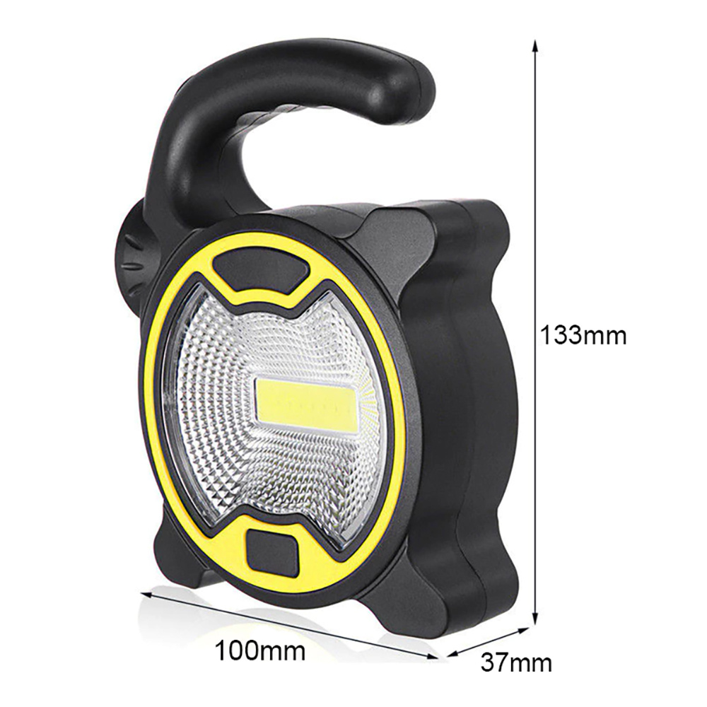 LED COB dílenská svítilna - baterka s rukojetí, 3xAA 