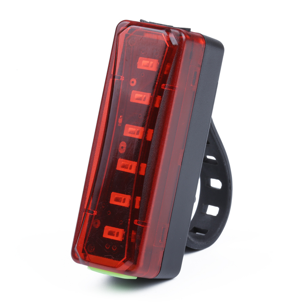 LED zadní světlo na kolo, 6 LED, 300lm, vestavěná baterie 