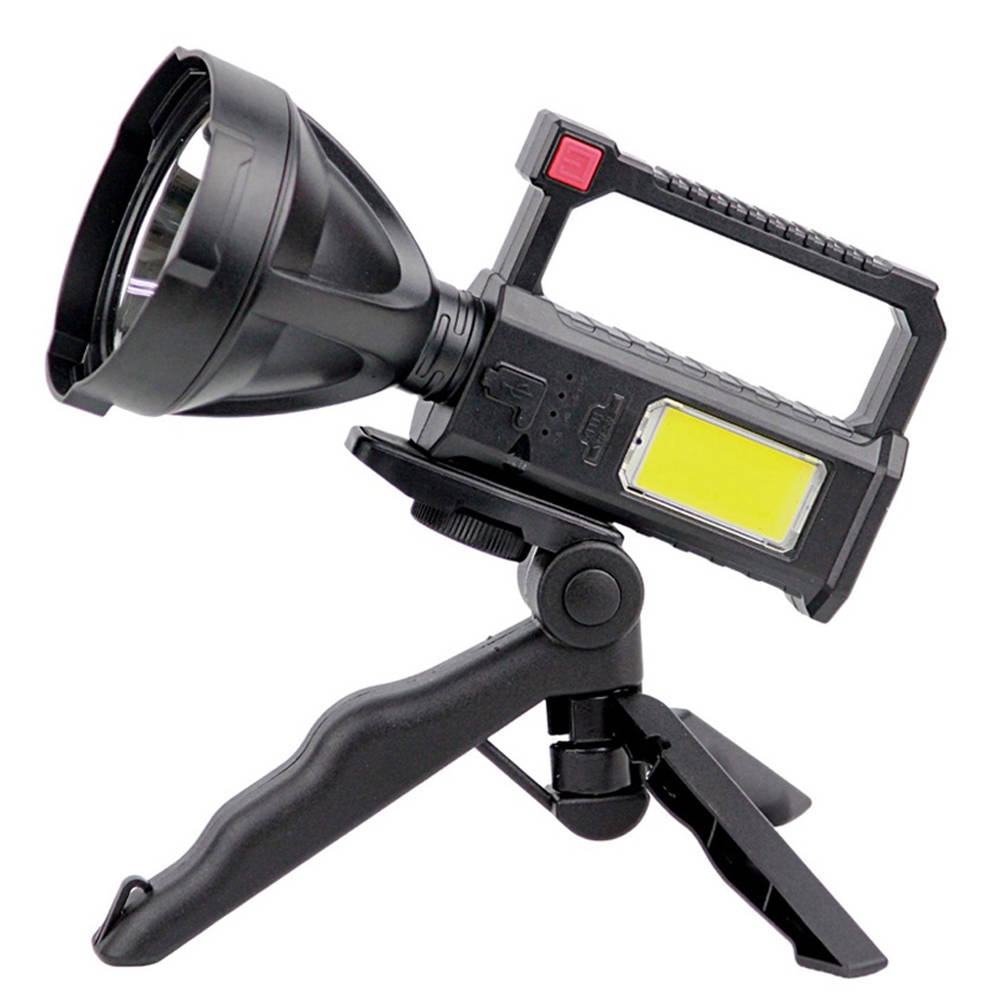 Multifunkční LED svítilna - baterka s vestavěnou dobíjecí baterií a stojánkem 1000lm, 4 režimy svícení, až 8h