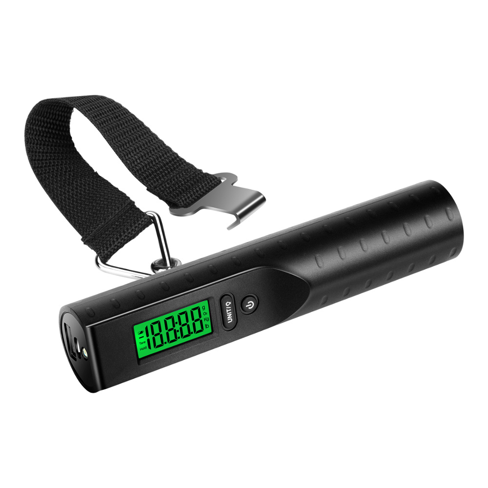 Digitální váha na zavazadla, 3000mAh powerbanka, baterka, teploměr, do 50kg ±10g
