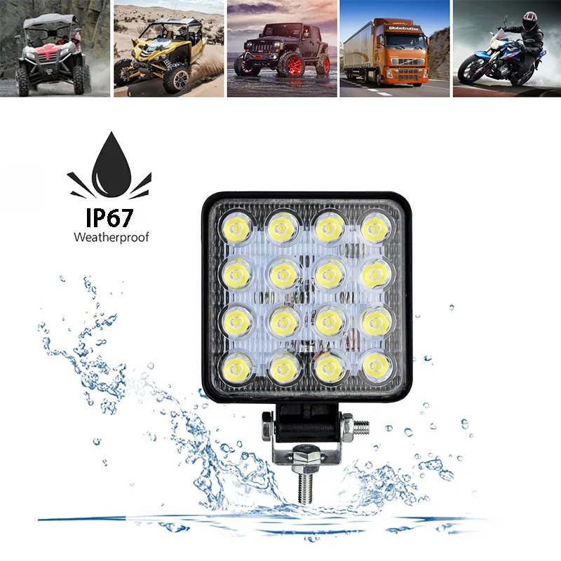 Pracovní Offroad světlo, lampa 16 LED 48W 6500K, 1ks