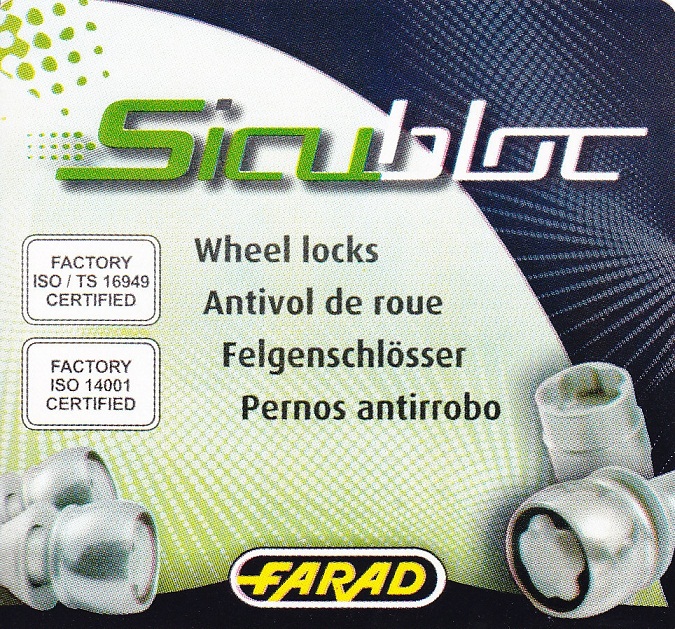 Zajišťovací šrouby SICUBLOC M12x1,5x25mm, kužel, klíč 17