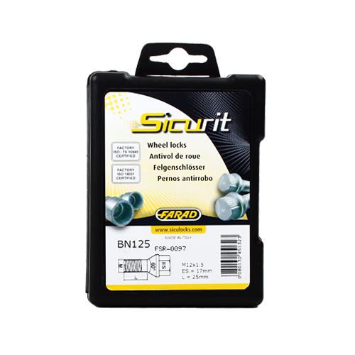 Zajišťovací šrouby SICURIT M12x1,5x25mm, kužel, klíč 17