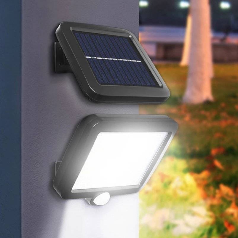 Sada 5ks LED solární světlo - reflektor 120 COB LED s modulárním solárním panelem, pohybový a soumrakový senzor, s dálkovým ovládáním
