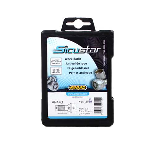 Zajišťovací šrouby SICUSTAR M14x1,5x43mm, kužel, klíč 17