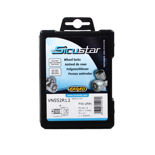 Zajišťovací šrouby SICUSTAR M14x1,5x52mm, koule, klíč 17